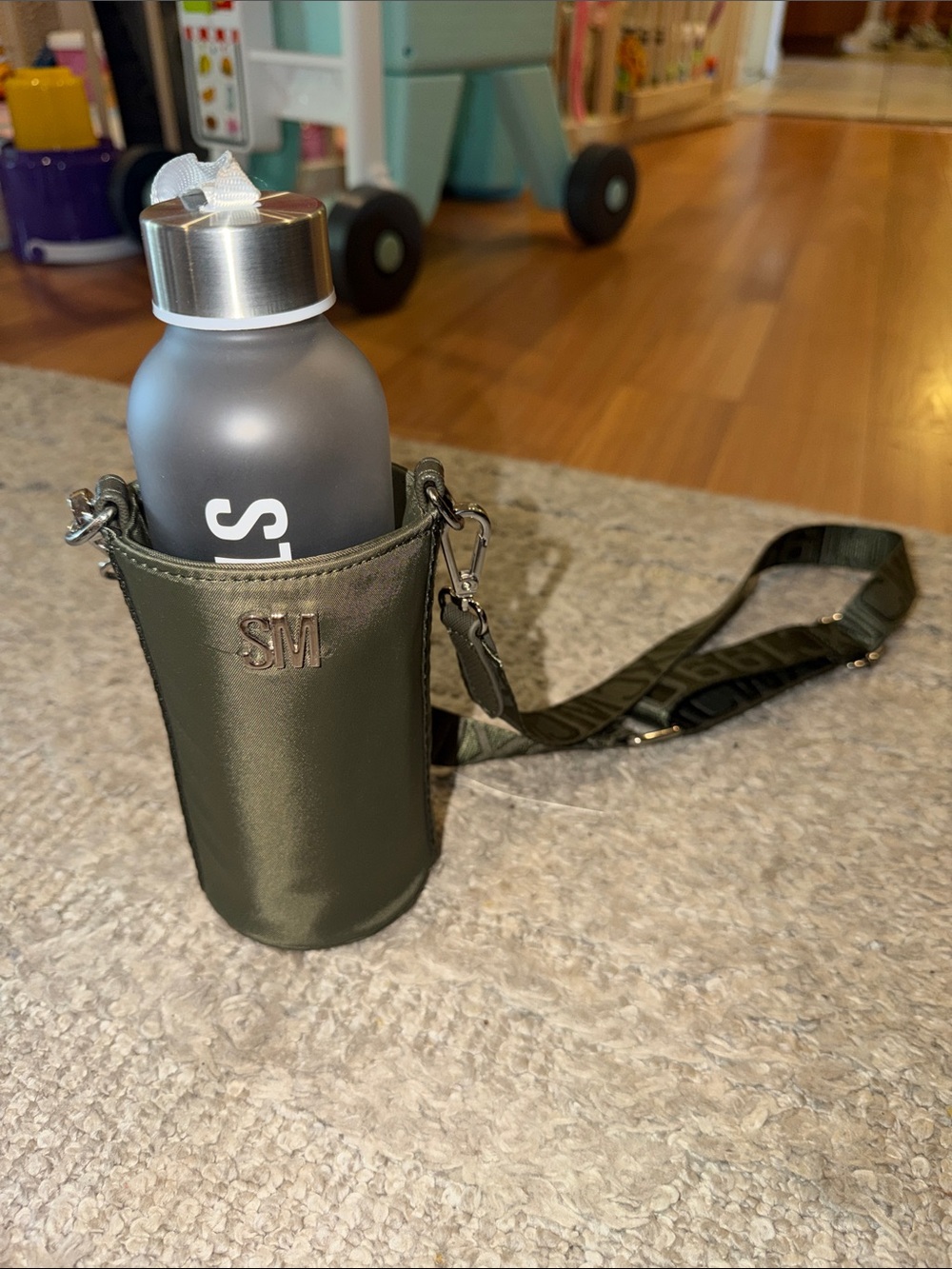 Olive Green Bottle Carrier Crossbody Bag